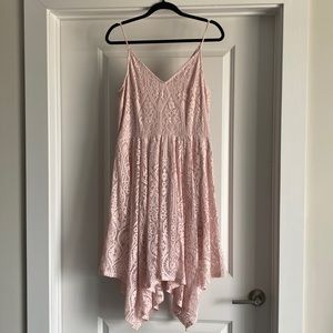 Express Pink Lace Spaghetti Strap Dress. Size 10.